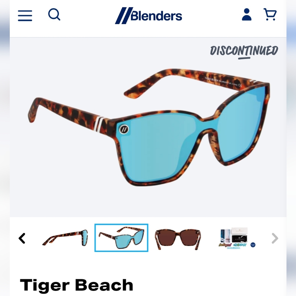 Blenders Eyewear Buttertron Sunglasses Blue Tigerbeach